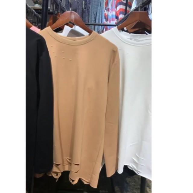 Áo sweater hoạ tiết rách cực chất -Hàng Shop