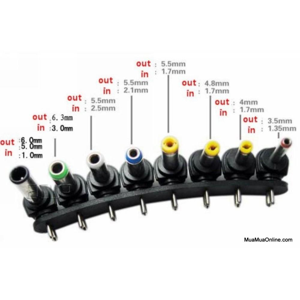 Adapter 8 Đầu Sạc Cho Laptop Và Các Thiết Bị Khác