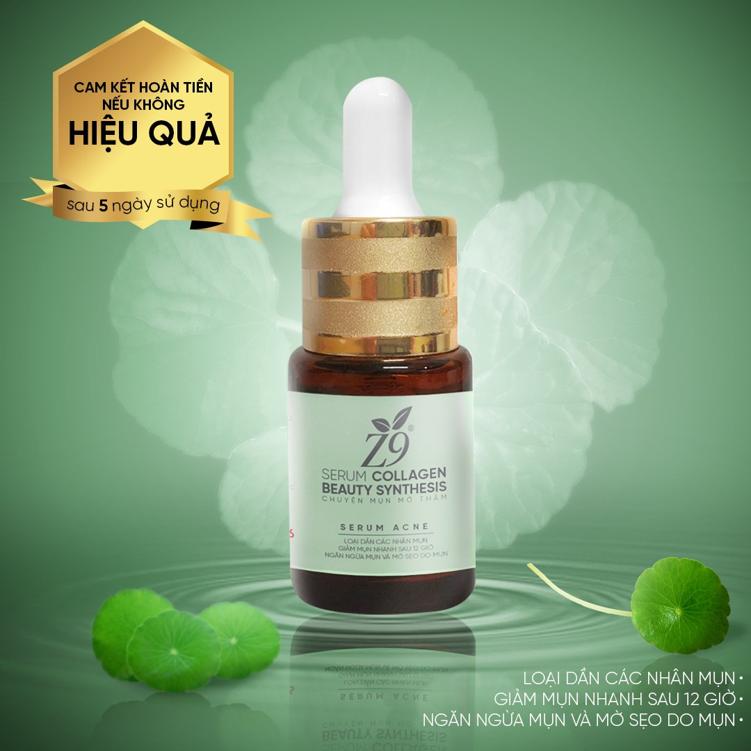 Serum Mụn Z9 Tinh Chất Rau Má Mờ Thâm Giảm Viêm Ngăn Mụn 15ml Z76