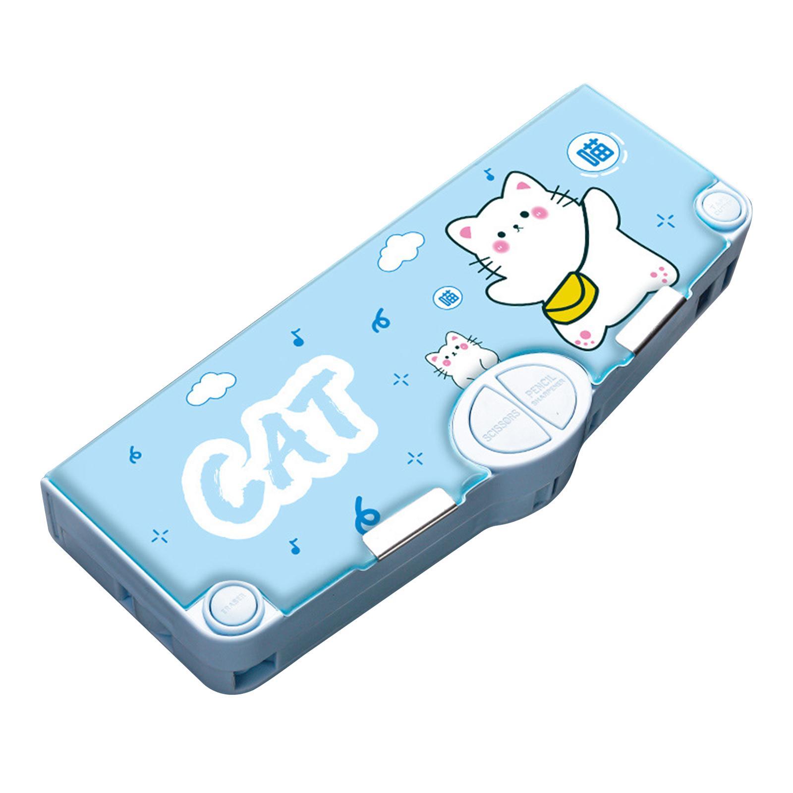 2 Pcs Cute Pencil Box Storage Box Container for Kid Middle School Boys Girls