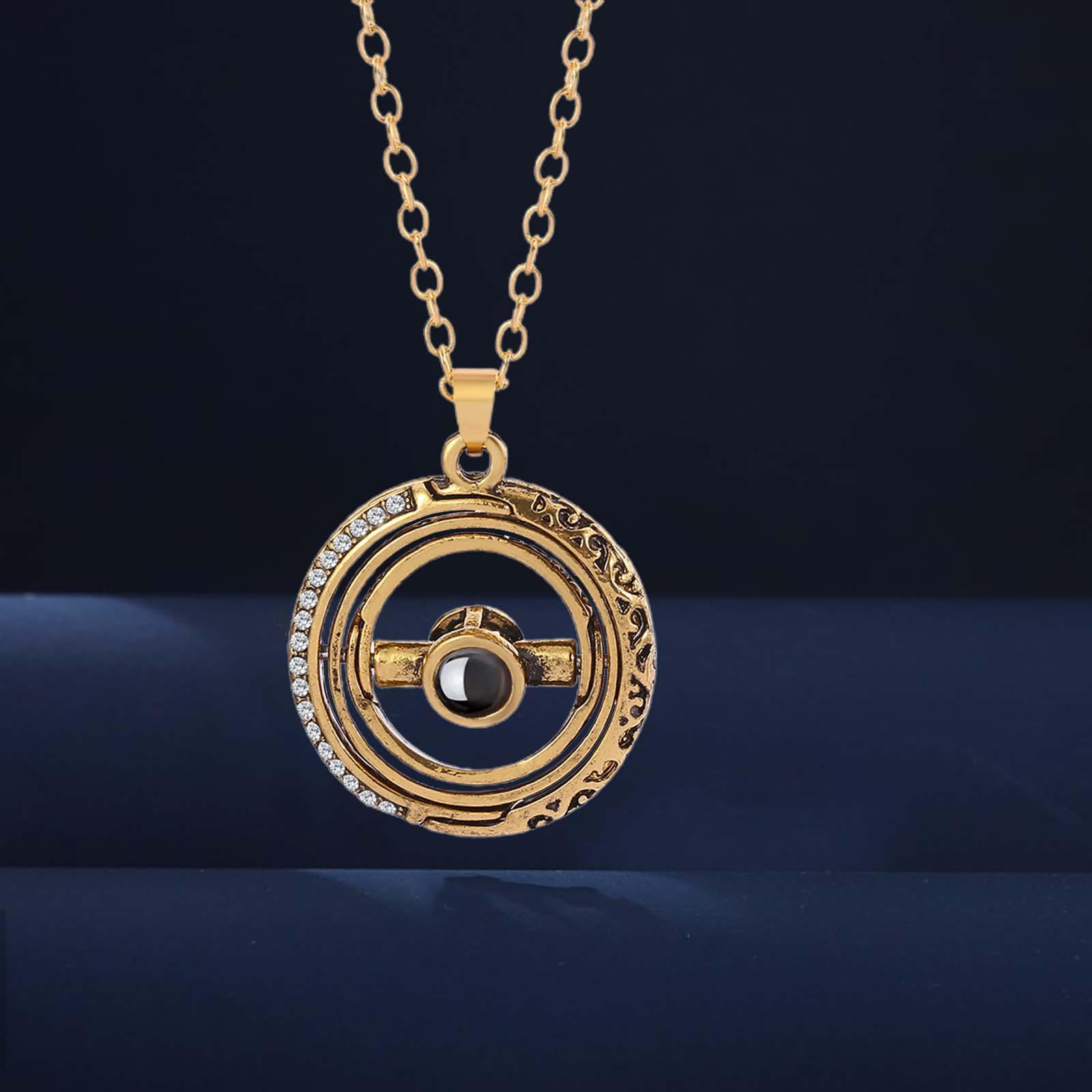 Projection Necklace Adjustable Chain Jewelry for Valentines Anniversary Gift