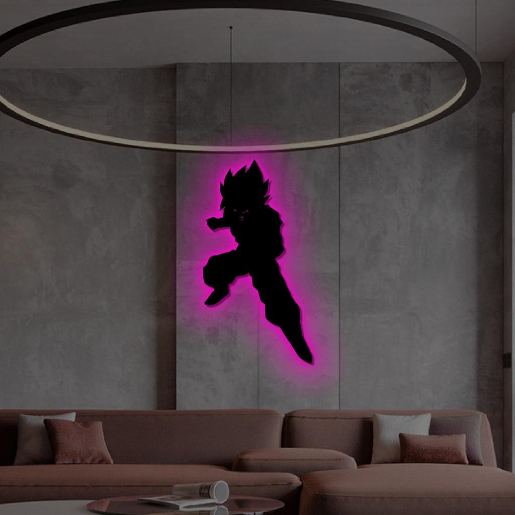 Đèn neon hắt tường hình SONGOKU - Phù hợp trang trí tường, để bàn, phụ kiện decor nhà
