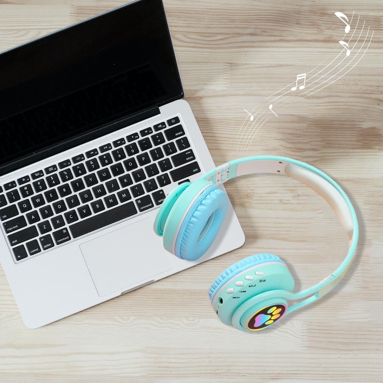 Blesiya Wireless Headphones Over-Ear Foldable Kids Headset Home AUX FM