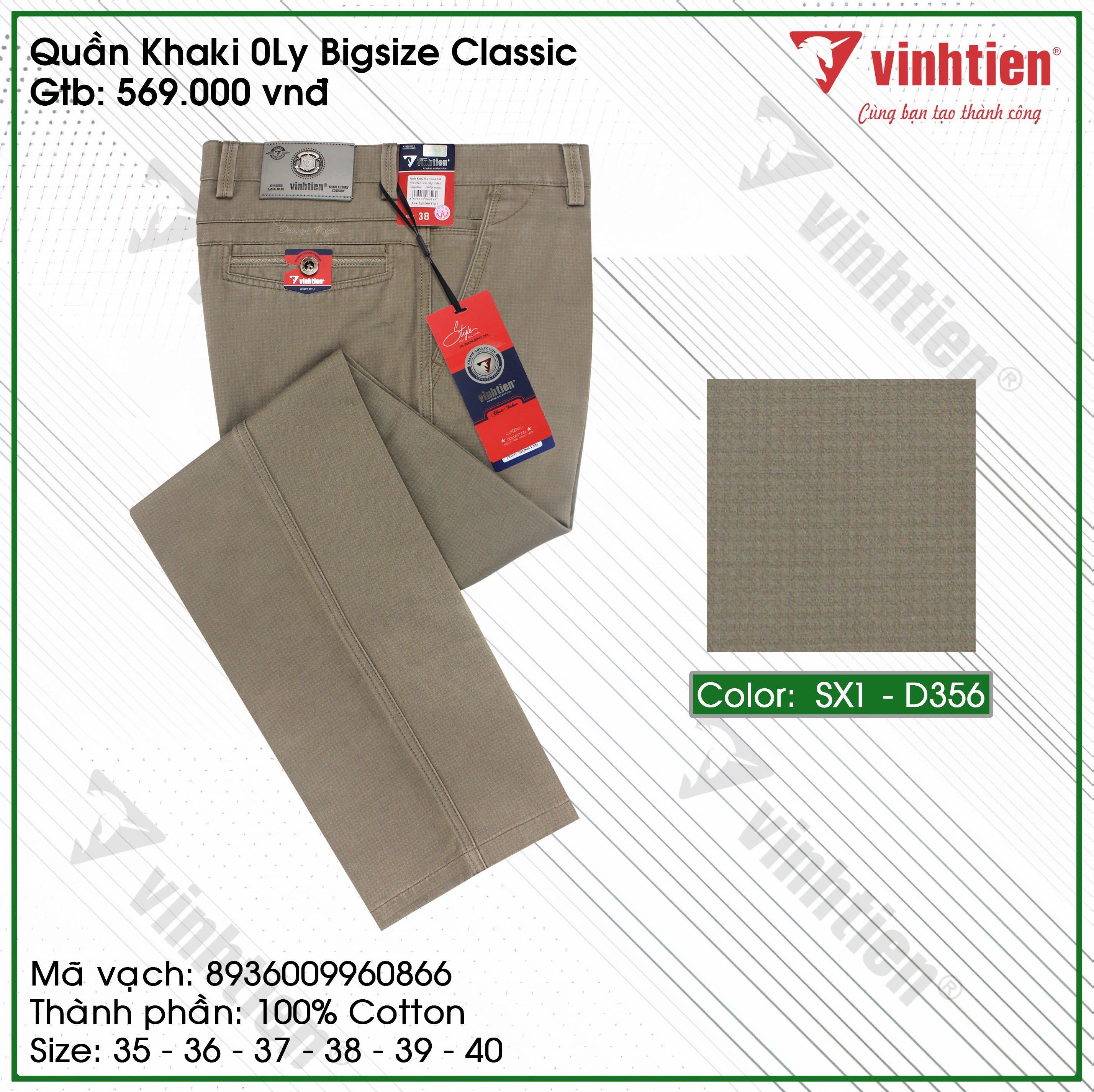 Quần KaKi Size Đại 0Ly Classic 569 Vĩnh Tiến - Nhiều Màu