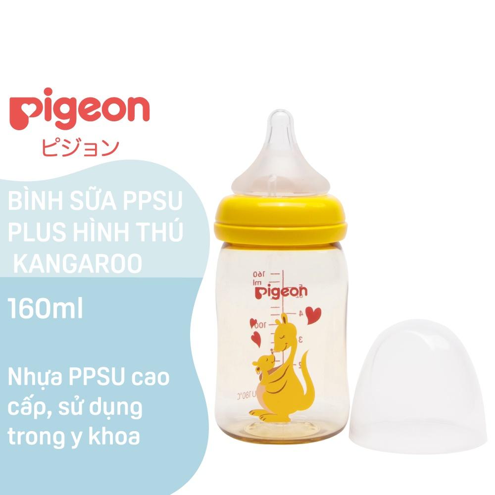 Bình Sữa PPSU Plus Pigeon Hình Thú Kangaroo 160ml/240ml