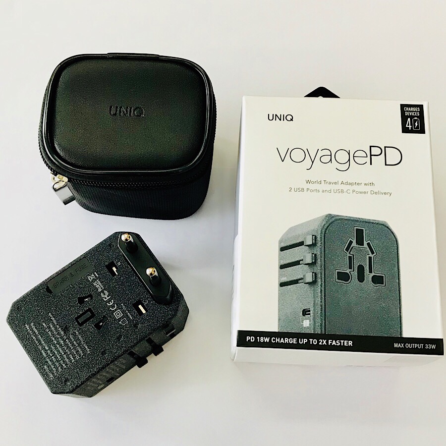 Sạc đa cổng hiệu UNIQ Voyage Usb-C World Travel (Quick Charge 3.0) 4 trong 1 - Hàng nhập khẩu