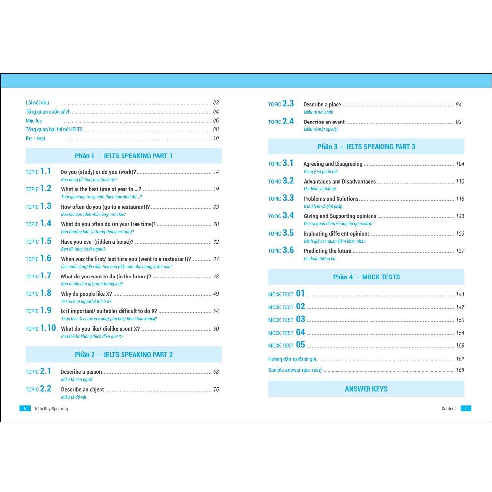 Sách - Công thức học nhanh IELTS SpeaKing Part 1,2,3