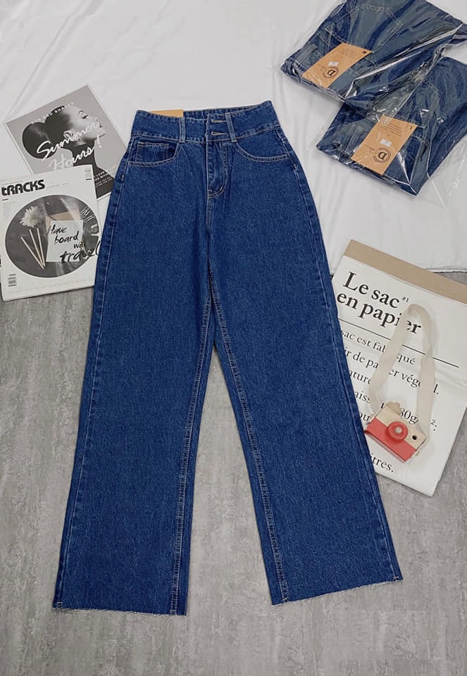 QUẦN BAGGY JEAN ỐNG RỘNG LƯNG CAO