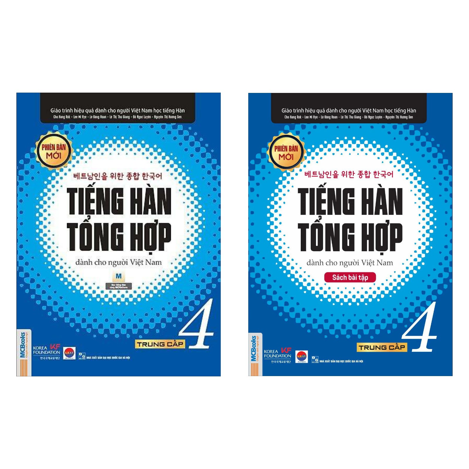 Combo Tiếng Hàn Tổng Hợp Dành Cho Người Việt Nam - Trung Cấp 4 (Bản ĐEN TRẮNG / Sách Gíao Khoa + Sách Bài Tập)