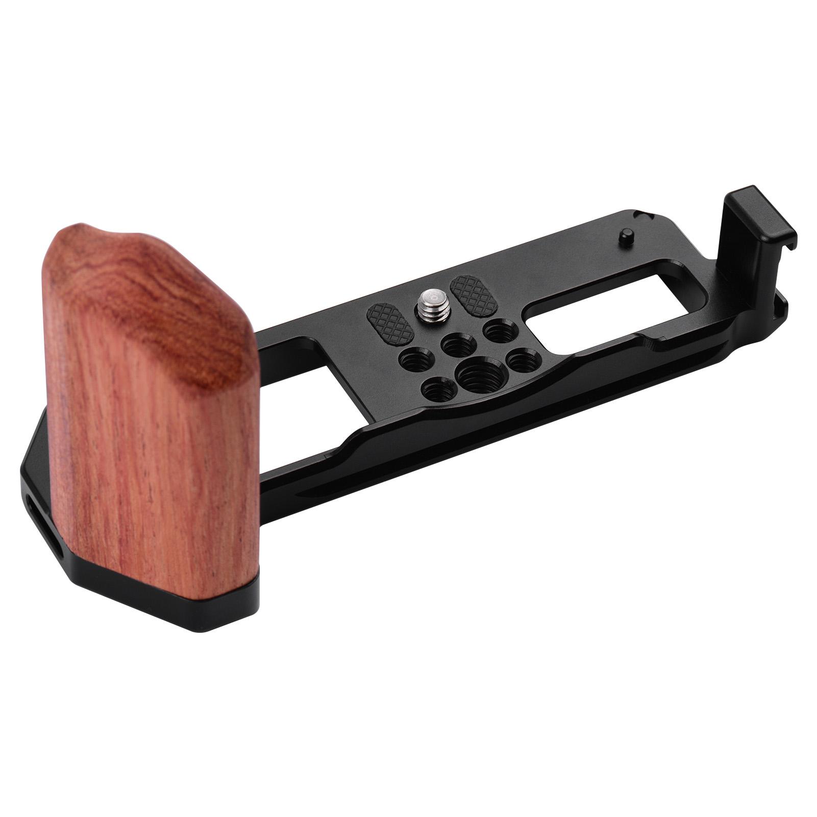 Tấm gắn L 1/4 3/8 Tay cầm bằng gỗ Thay thế cho FujiFilm