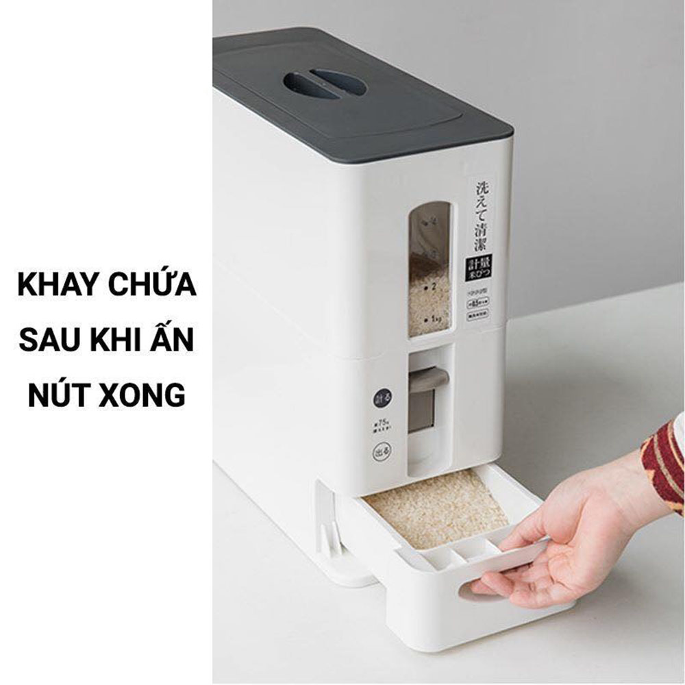 Thùng Đựng Gạo Thông Minh Siêu Tiện Dụng Nhỏ Gọn - Khử Ẩm (Loại 12kg)