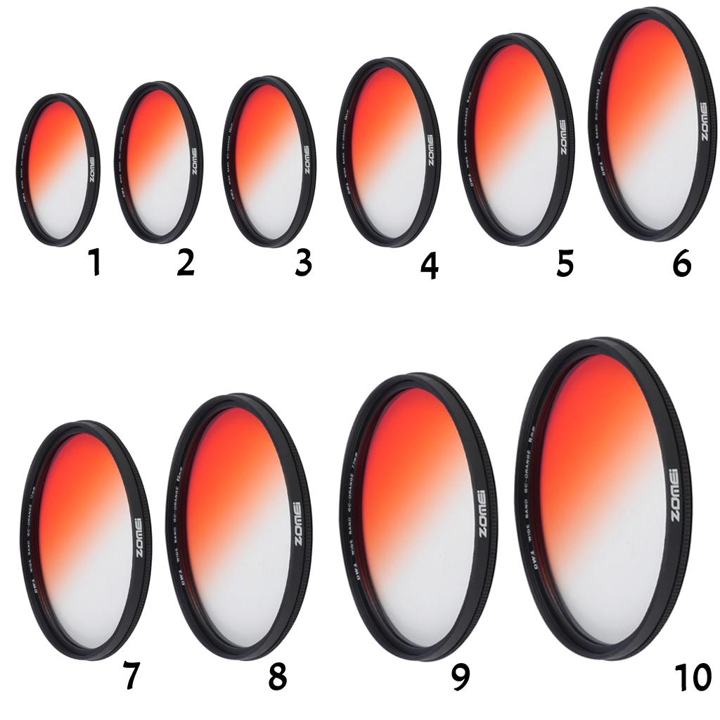 Gradient Lens Color Filter Neutral Density Orange 40.5-82mm Slim 40.5mm