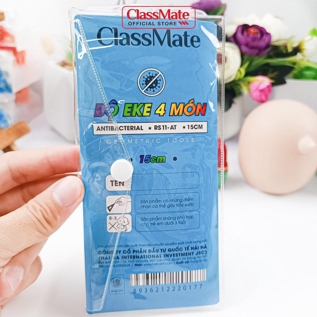 Bộ Thước Eke Kháng Khuẩn Cao Cấp CLASSMATE 4 Món, An Toàn Cho Học Sinh RS11-AT