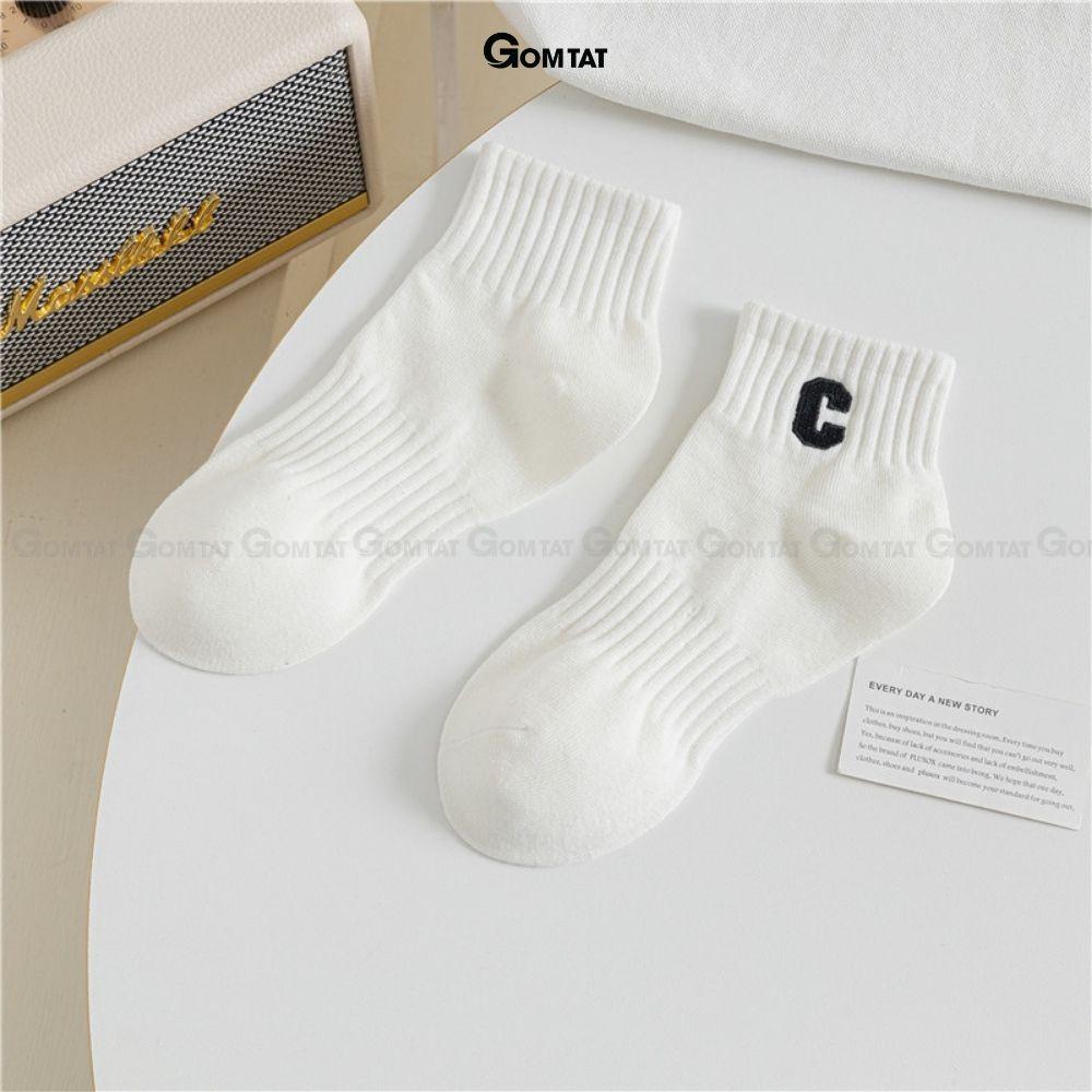 Tất nữ cổ ngắn cao cấp mẫu chữ C, vớ cổ thấp nữ chất liệu cotton mềm mại, thấm hút - NGANCHUC-UYE-7004-1DOI