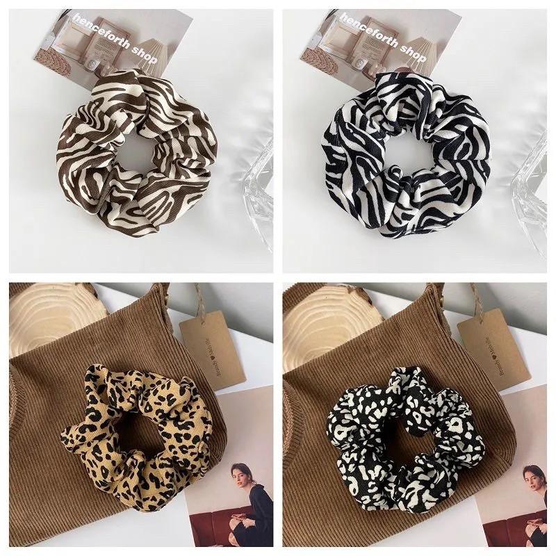 Dây cột tóc vải scrunchies phi bóng, đồ buộc tóc crunchies phụ kiện tóc chấm bi,vằn,báo