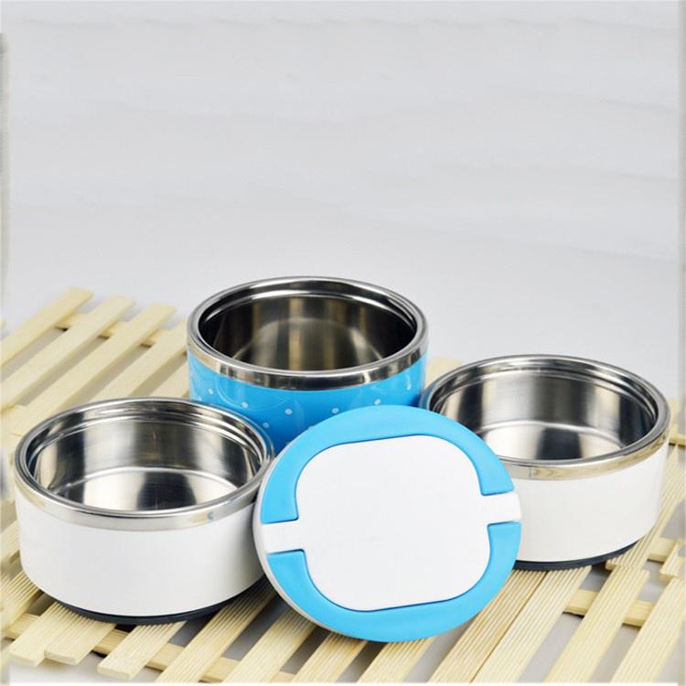 CẶP LỒNG INOX GIỮ NHIỆT CHẤM BI CÓ QUAI XÁCH 1-2-3 TẦNG