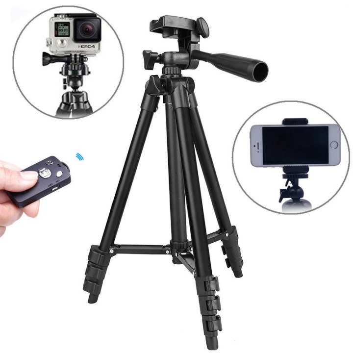 Giá Đỡ Chụp Hình Tripod 3120 , Kẹp Điện Thoại Và Túi Đeo
