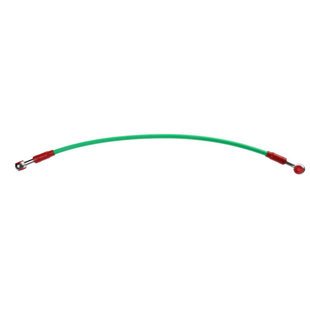 Motorcycle Brake Lines , Universal Motorcycle Brake Hydraulic Oil Hose Line with Stainless Steel Banjo Ends 17.7 inch - Green