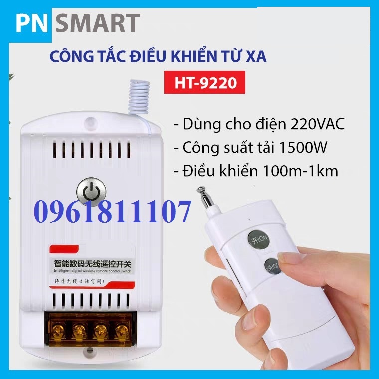 Bộ công tắc điều khiển từ xa công suất lớn 1km HT- 9220 40A