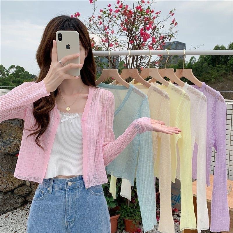 CADIGAN LEN TĂM MỎNG CROTOP PASTEL