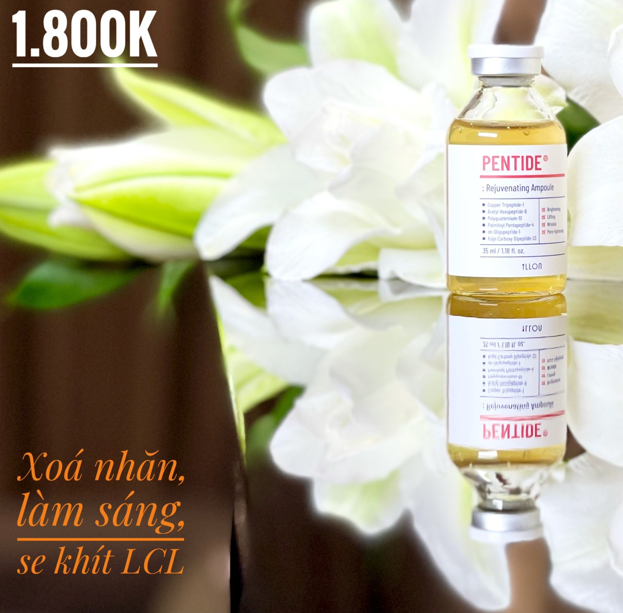 Pentide Ampoule – Tinh chất Peptide chống lão hóa, se khít lỗ chân lông