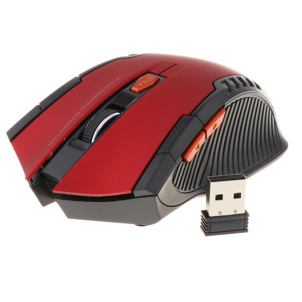Wireless Gaming Mouse Scroll Wheel & USB Receiver for Laptop Computer