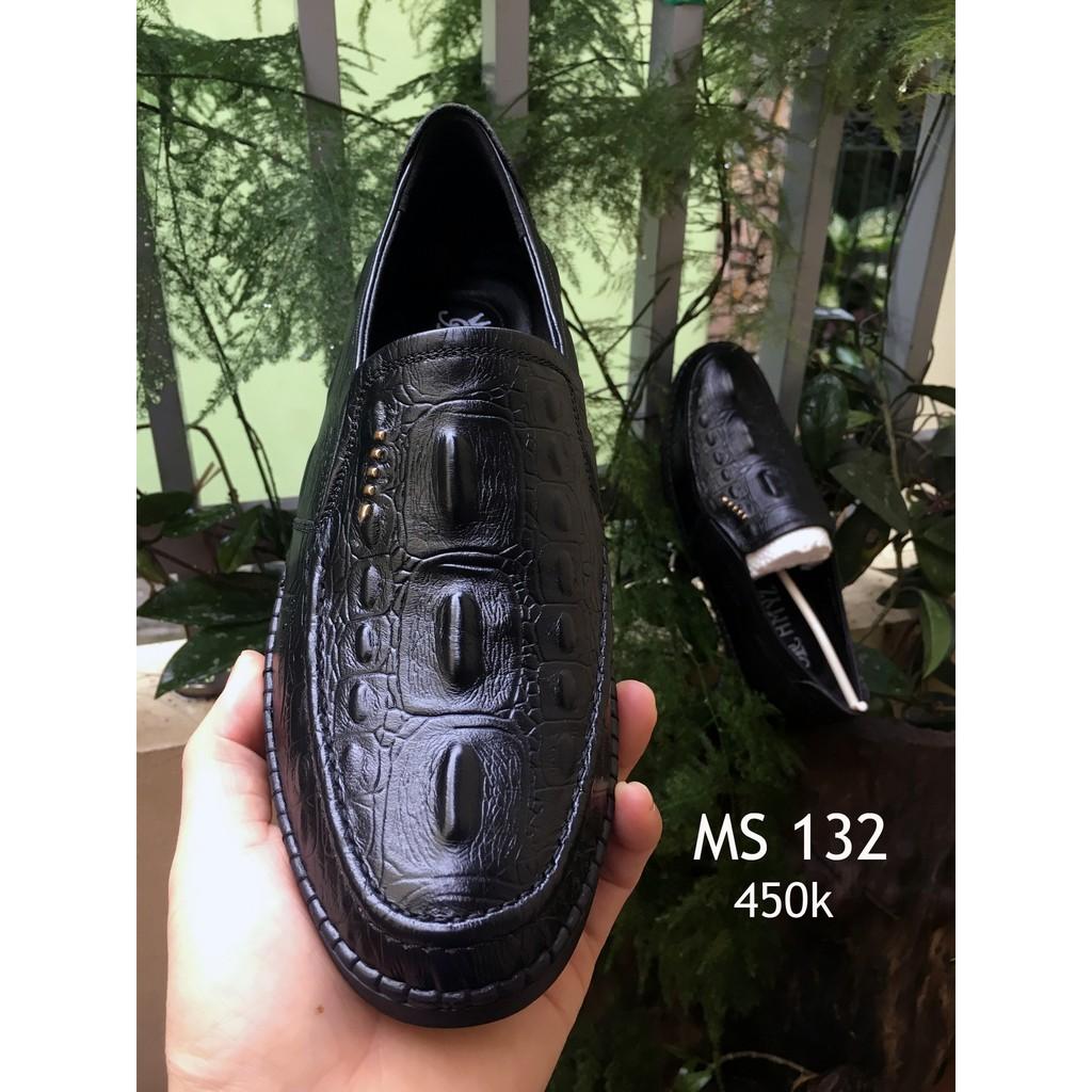 Giầy mọi dập vân cá sấu siêu mềm Tomshoes cam kết da bò thật 100%