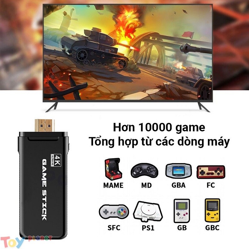 Máy Chơi Game 4 Nút HDMI 64gb - 10.000 Trò Chơi Cổ Điển 4 Nút