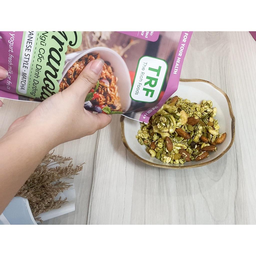 Ngũ cốc Granola Giảm Cân Healthy Ăn kiêng The Rich Foods Trà Xanh Matcha 250g