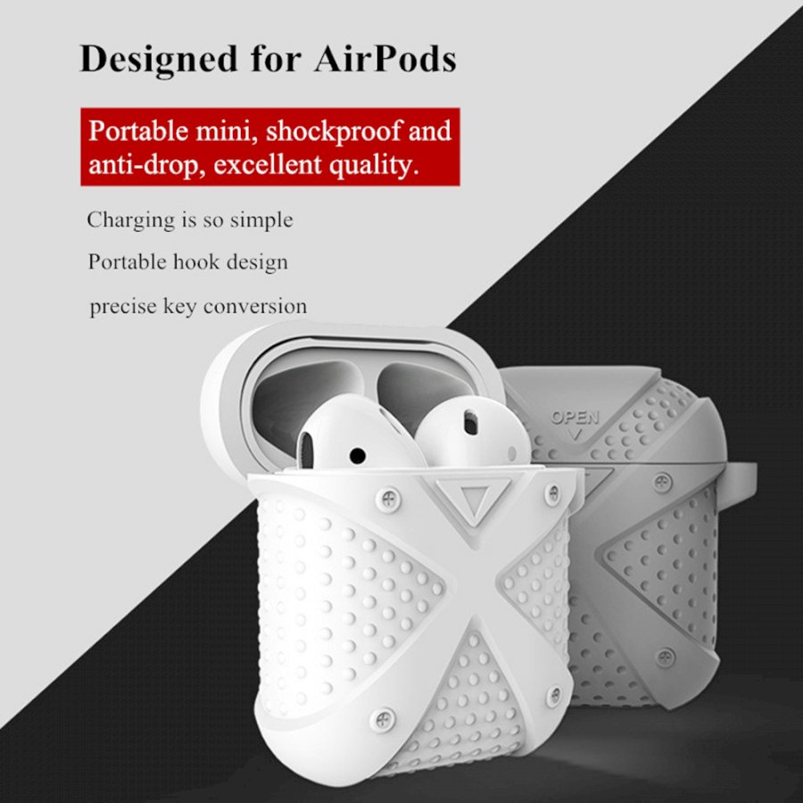 Bao case silicon cho tai nghe Apple Airpods / Earpods i-Smile chống sốc (chữ thập) - Hàng chính hãng