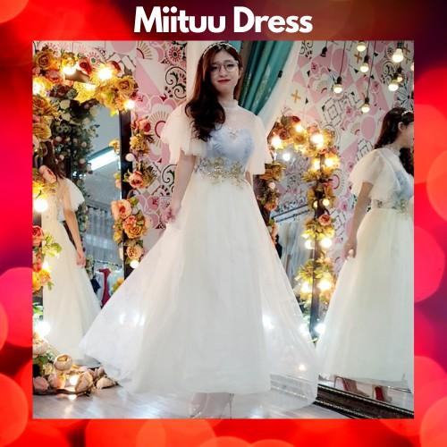 Váy dạ hội trễ vai babydoll đi chơi dự tiệc sinh nhật kỉ yếu xòe bèo công chúa xinh dễ thương Miituu TQ145
