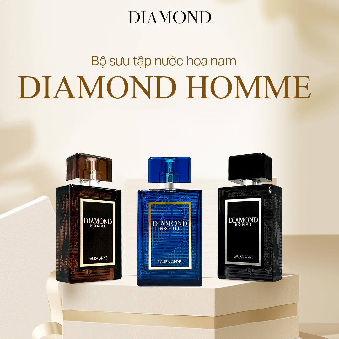 Nước Hoa Nam Diamond Homme Dark Blue hương thơm nam tính, sang trọng 45ml