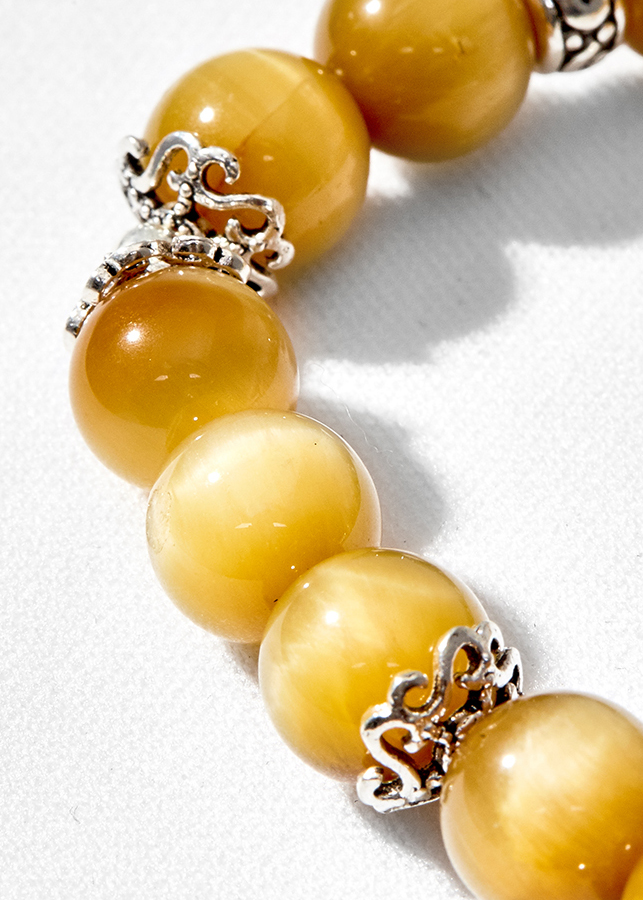 Vòng tay thạch anh mắt hổ vàng phối chuồn chuồn Ngọc Quý Gemstones