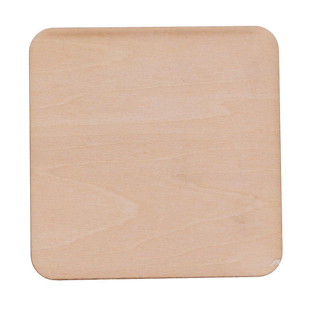 20Pcs Unfinished Wood Tags Wooden Blank Plaque DIY Pyrography Modeling 80mm