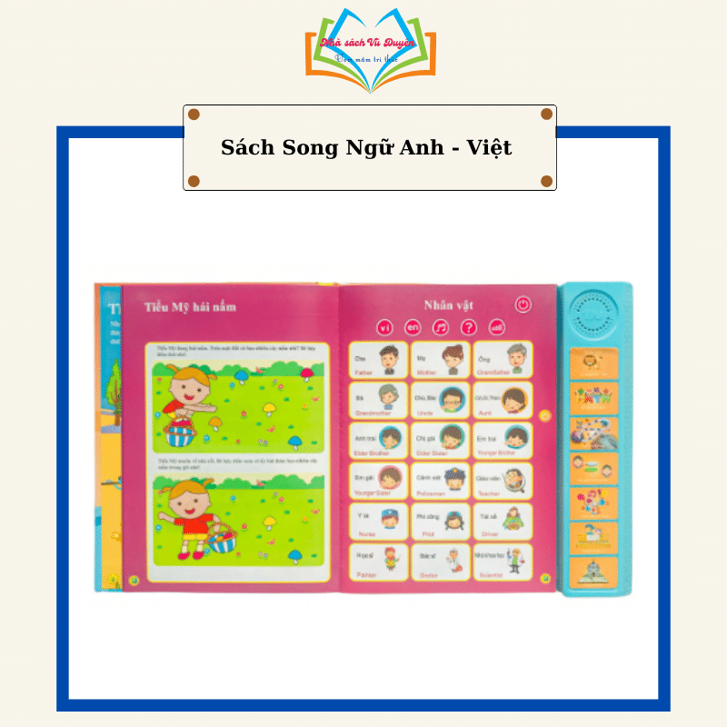 Sách Nói Song Ngữ Anh - Việt cho trẻ em từ 3 tuổi - 500 nội dung