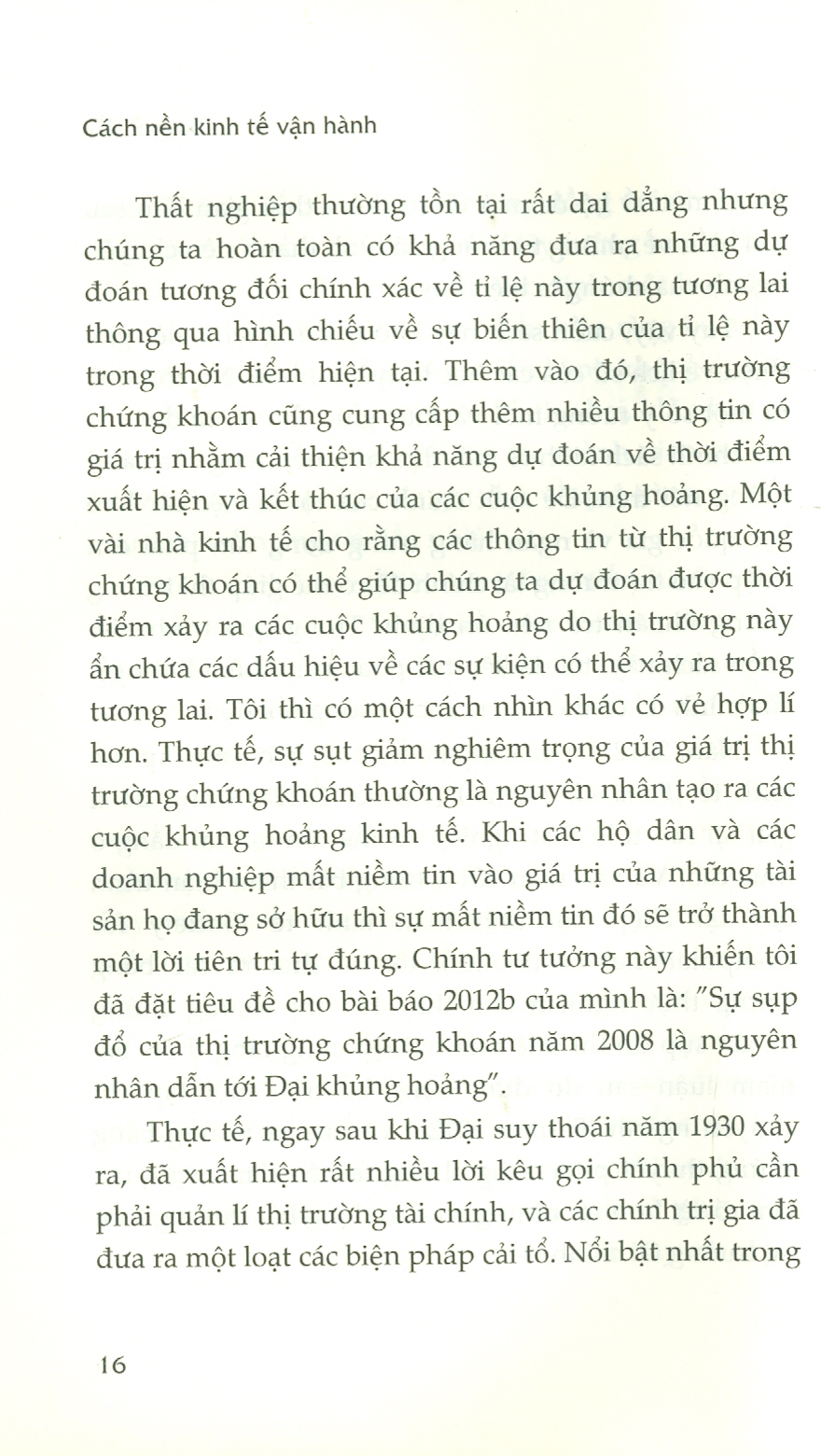 Cách Nền Kinh Tế Vận Hành - Niềm Tin, Sự Sụp Đổ Và Những Lời Tiên Tri Tự Đúng (Tái bản lần thứ sáu - năm 2023)