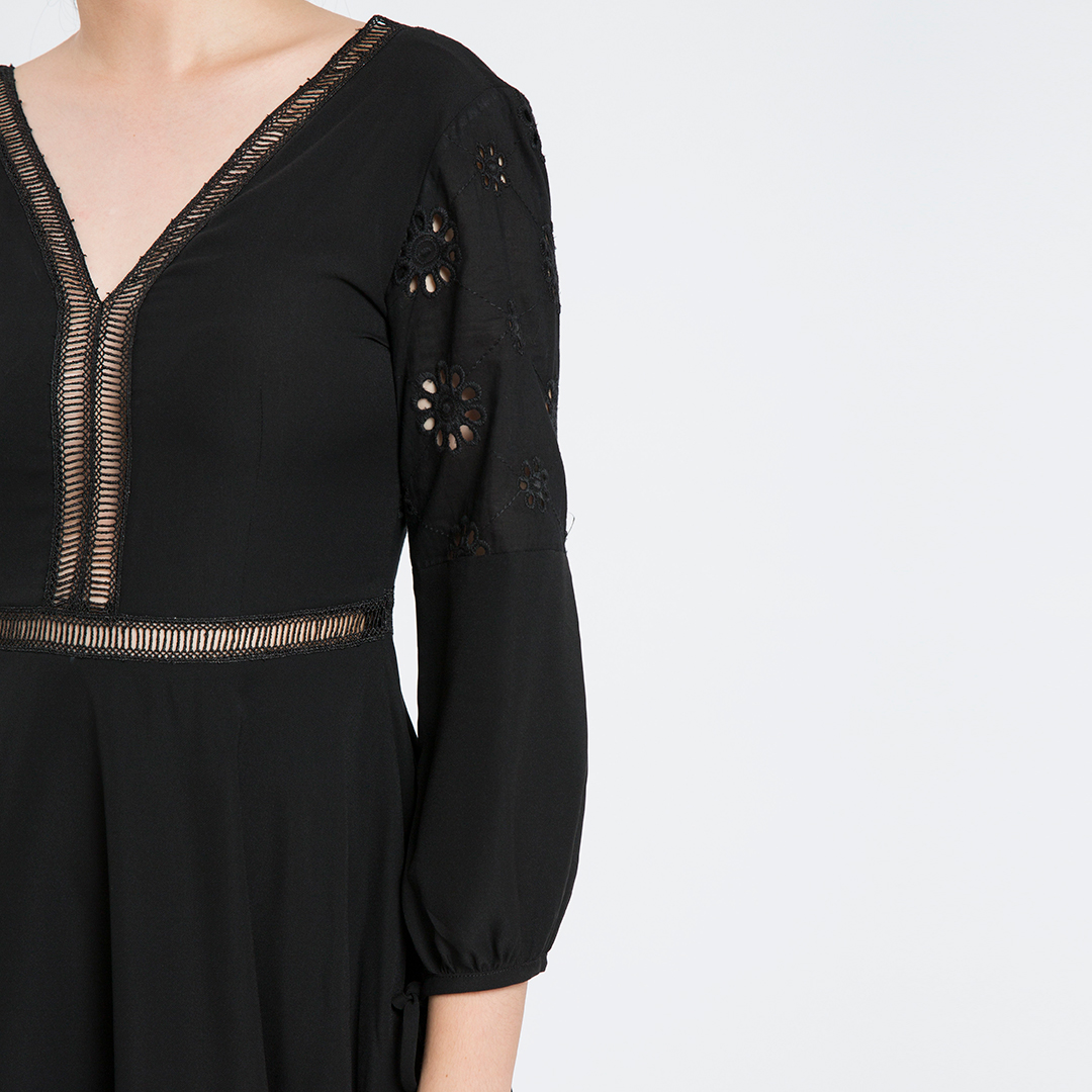 Đầm Xòe Hity DRE075 Fit &amp; Flare (Đen Huyền Bí)