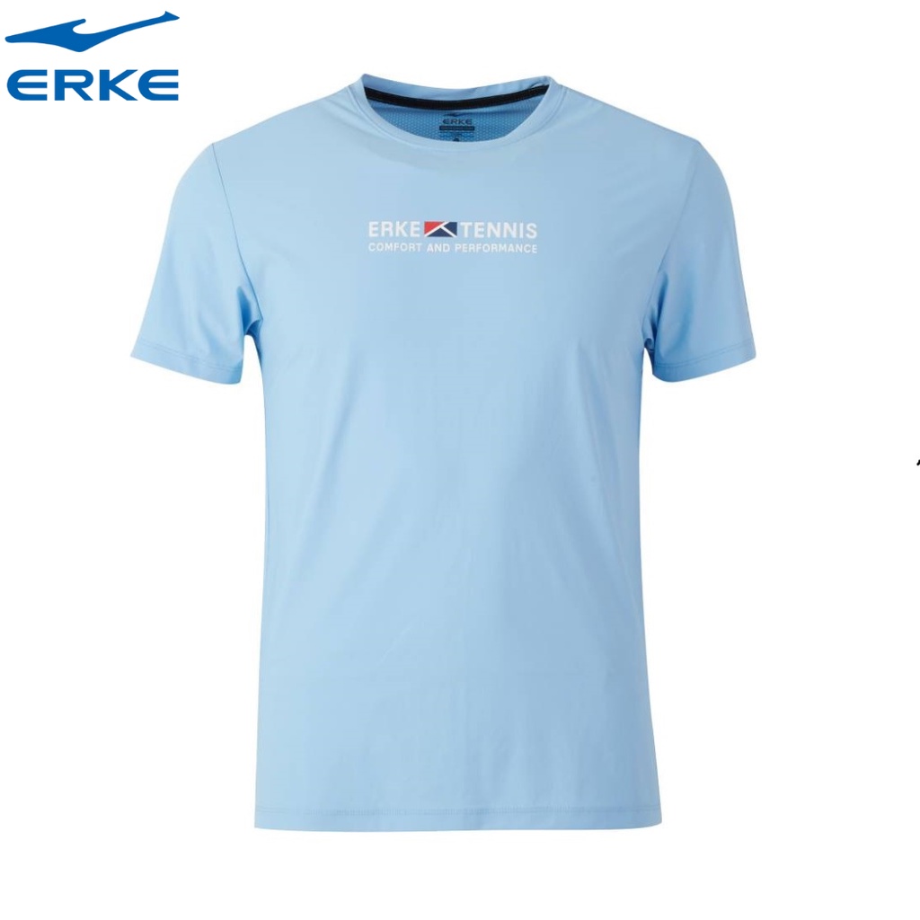 Áo thun thể thao nam ERKE áo phông nam cổ tròn chất liệu cao cấp 11222219225
