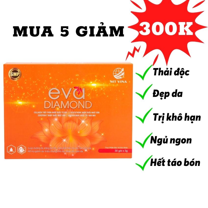 { combo 5 ] Eva Diamond Thải Độc Đẹp Da cân bằng nội tiết giảm tình trạng nóng trong bốc hỏa da khô sạm