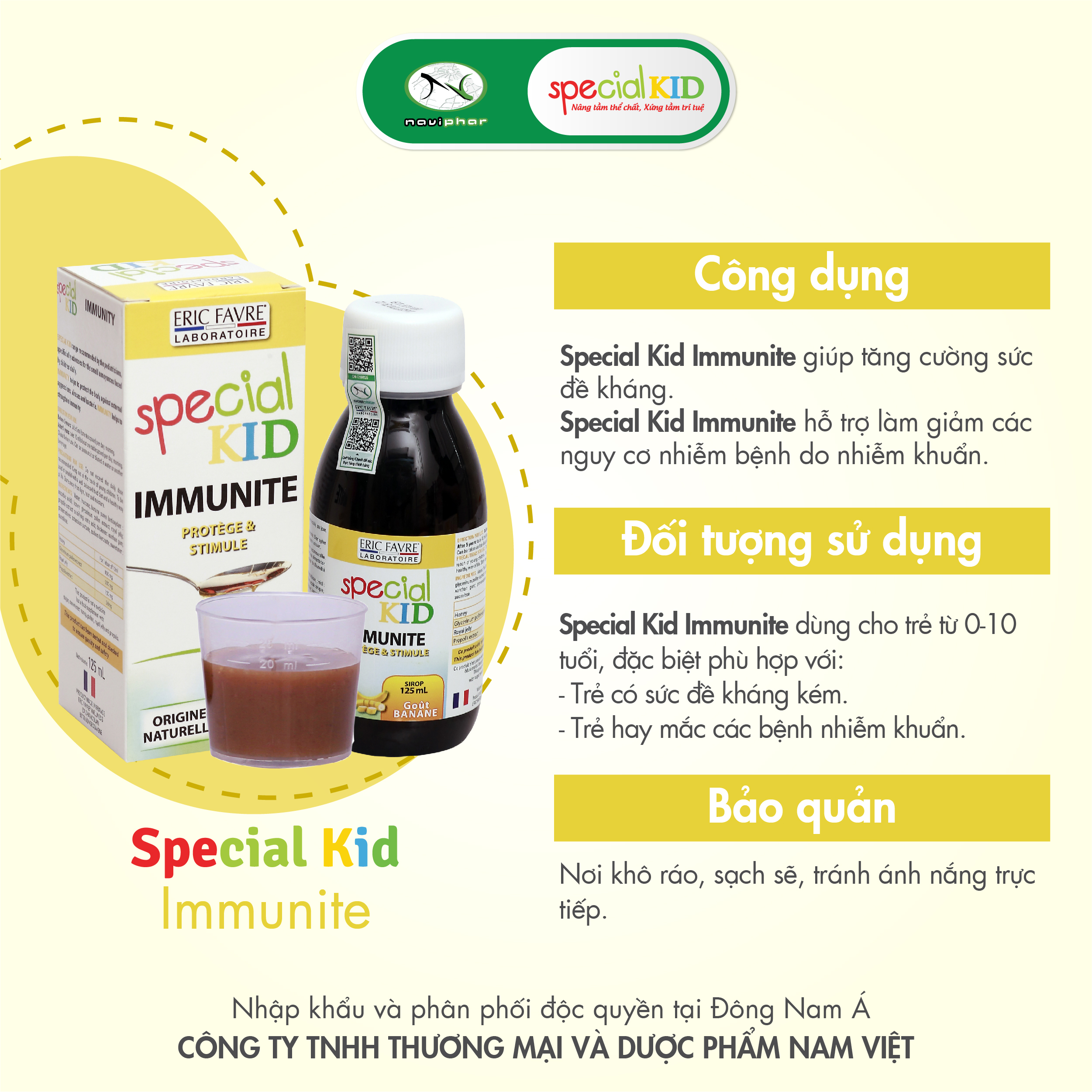 TPBVSK Special Kid Immunité - Hỗ trợ tăng cường sức đề kháng, hỗ trợ giảm nguy cơ mắc các bệnh do nhiễm khuẩn (125ml)[Siro - Nhập khẩu Pháp]