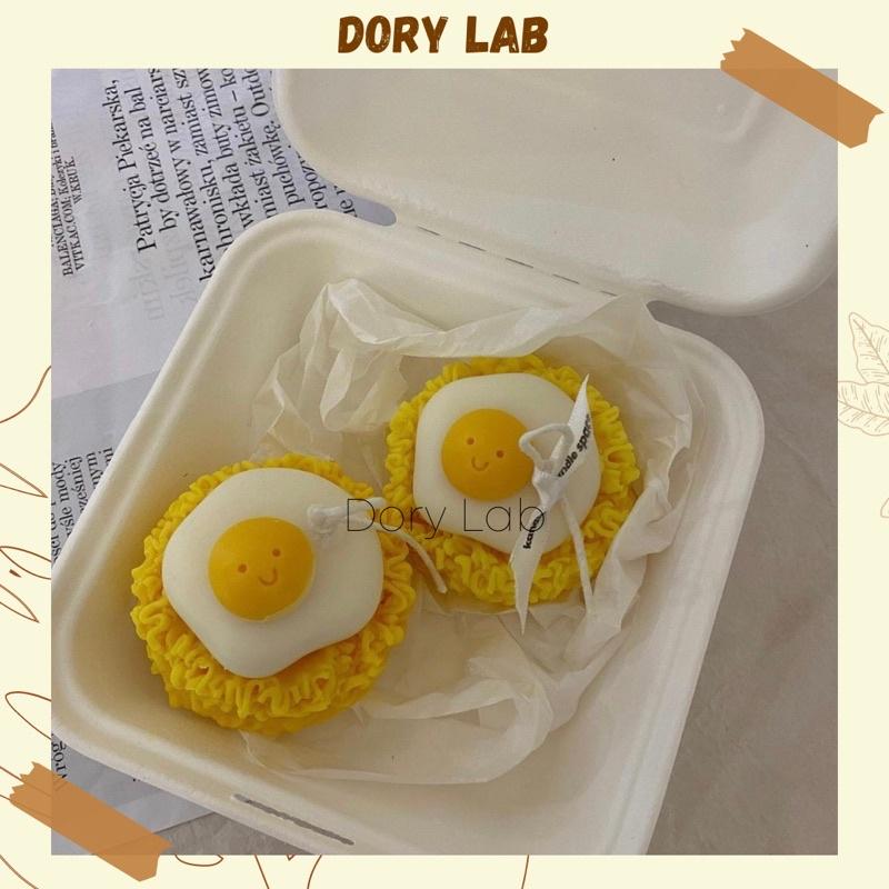 Nến Thơm Mì Gói Trứng Ổp La Mặt Cười Cute HandMade - Dory Lab