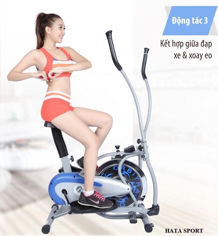 Xe đạp tập thể dục tập gym tại nhà HT40 HATA SPORT, giảm cân, giảm mỡ bụng hiệu quả, thiết kế mạnh mẽ, khung thép chắc chắn có yên ngồi