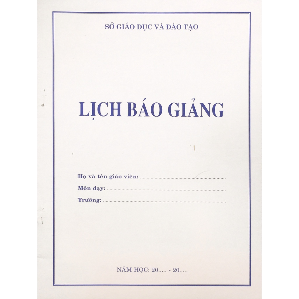 Sách - Lịch báo giảng (B10) - ndbooks