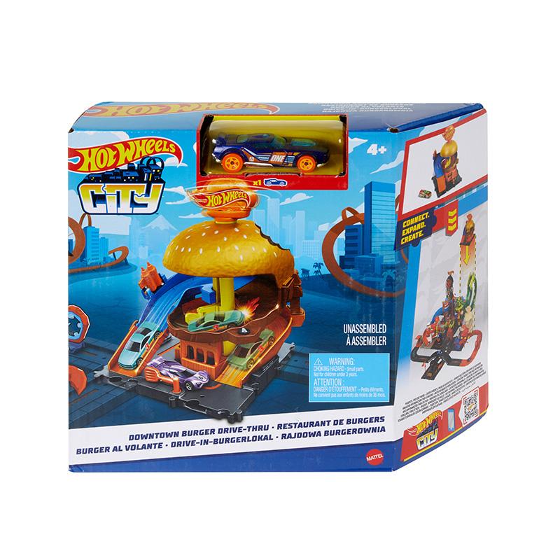 Đồ Chơi Cửa Hàng Burger Hot Wheels City HDR26/HDR24