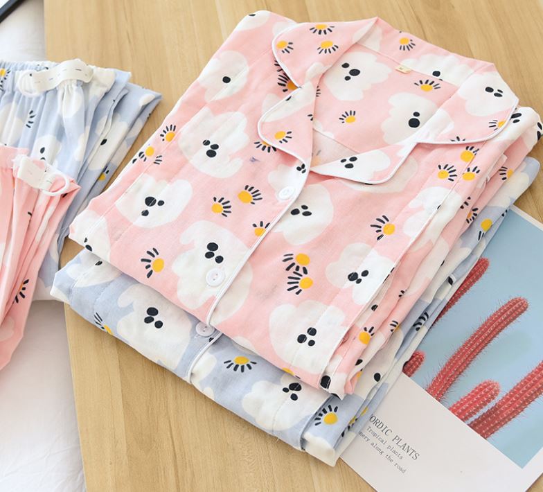 Bộ Đồ Pyjama Bầu Và Sau Sinh Azuno BD2881 Mặc Nhà Chất Liệu Xô Nhật Mặc Mùa Hè Cực Mát Có Thiết Kế Cho Con Bú