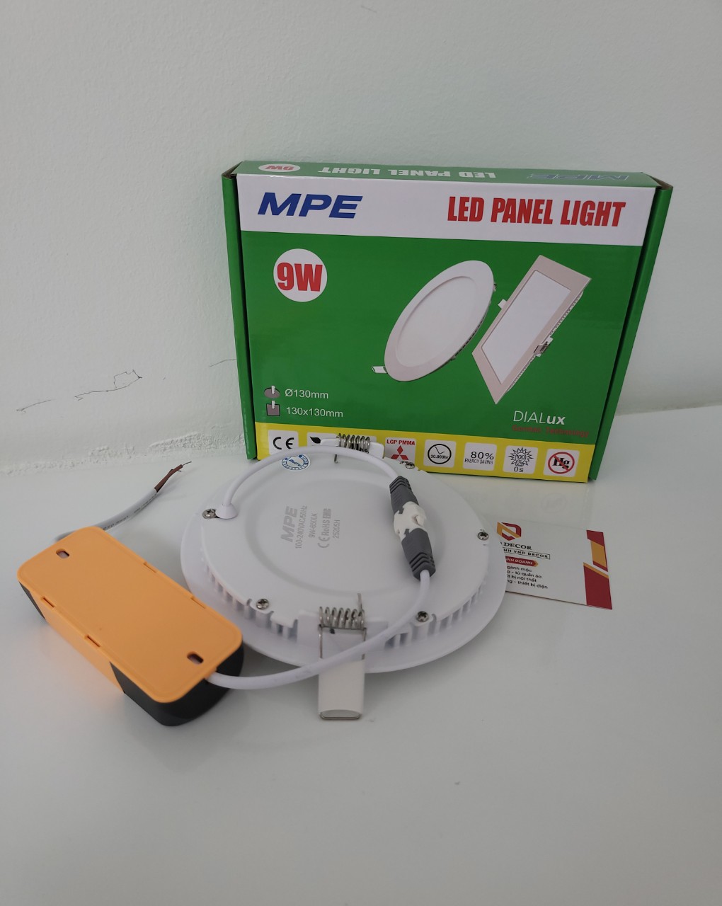 ĐÈN LED ÂM TRẦN 9W THƯƠNG HIỆU MPE CHÍNH HÃNG, LED PANEL MPE 9W TRÒN RPL-9 ÁNH SÁNG TRẮNG, BẢO HÀNH CHÍNH HÃNG