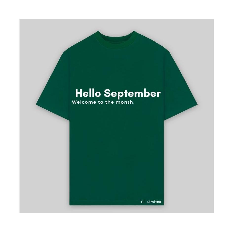 Áo thun thiết kế Unisex "Hello Month", Local Brand Cotton Cao Cấp 100%