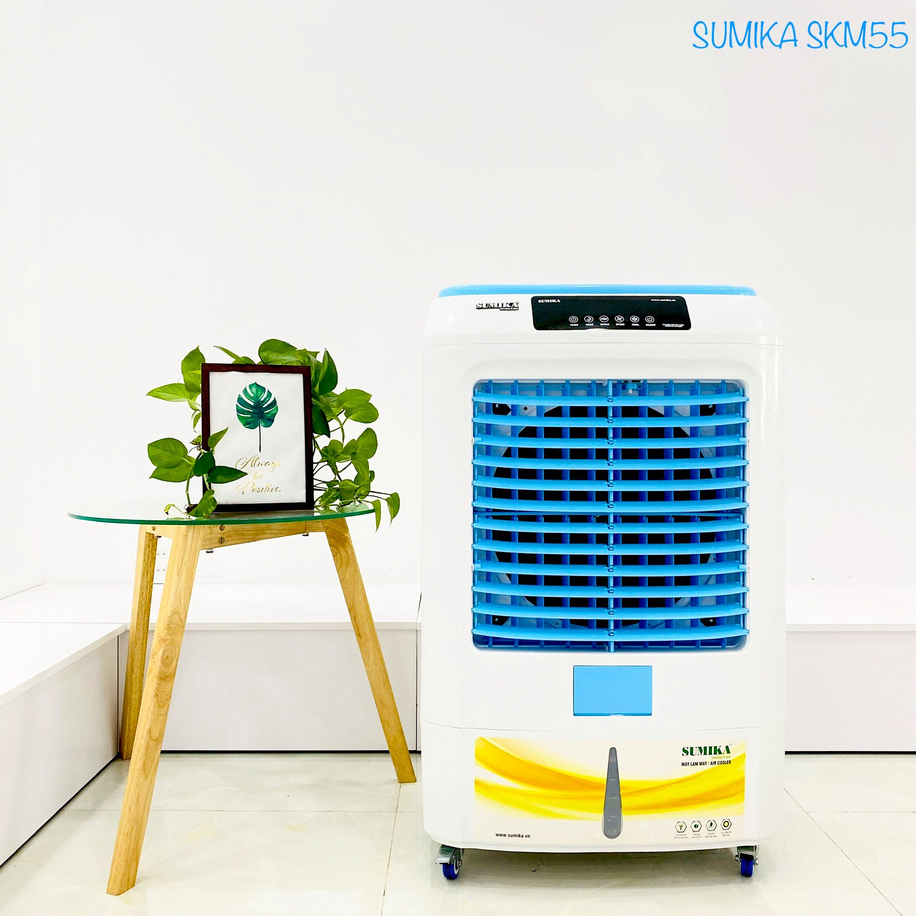 Máy làm mát không khí SUMIKA SKM55 (180W, thùng chứa 40L, có remote) - Hàng Chính Hãng