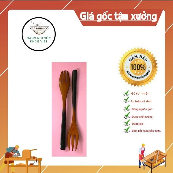 Dĩa gỗ cán màu hàng xuất khẩu Hàn Nhật