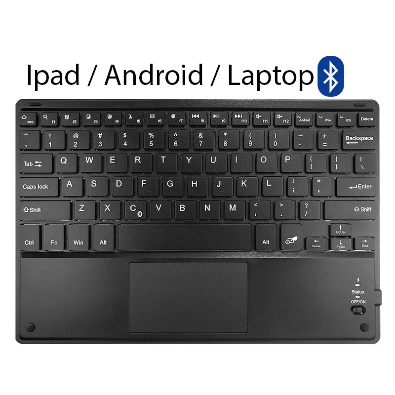 Bàn phím Bluetooth Có Chuột Touchpad  Dùng Cho Ipad Android Laptop Size 10 Inch